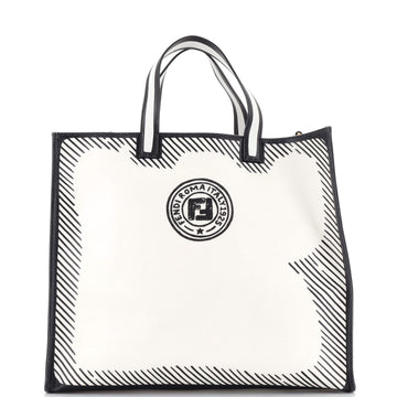 Fendi Shopper Tote Joshua Vides Printed Coated Canvas Large