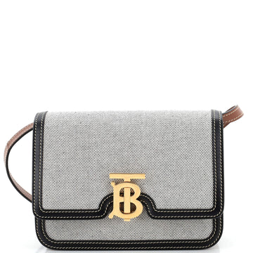 Burberry TB Flap Bag Canvas Small