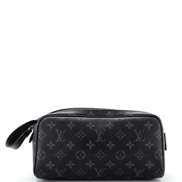 Louis Vuitton Dopp Kit Toiletry Pouch Monogram Eclipse Canvas