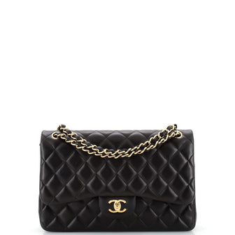 Chanel Classic Double Flap Bag Quilted Lambskin Jumbo