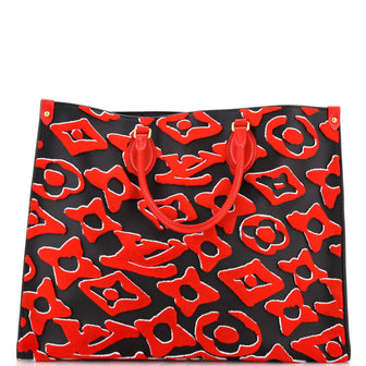 Louis Vuitton OnTheGo Tote Limited Edition Urs Fischer Tufted Monogram Canvas GM