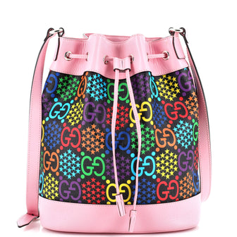Gucci Bucket Bag Psychedelic Print GG Coated Canvas Medium
