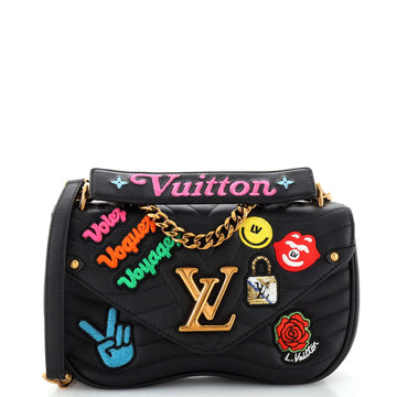 Louis Vuitton New Wave Chain Bag Limited Edition Patches Quilted Leather MM