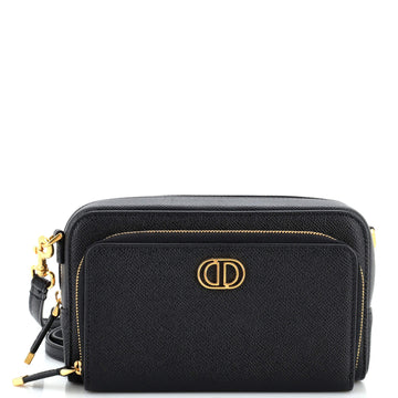 Christian Dior Caro Double Pouch Crossbody Bag Leather