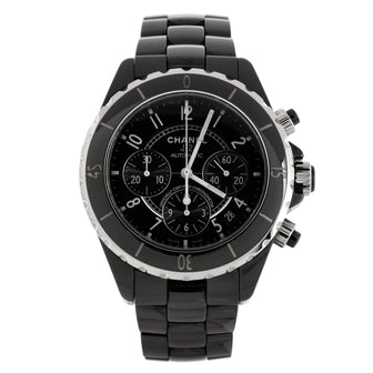 Chanel J12 Chronograph Automatic Watch Ceramic and Stainless Steel 41