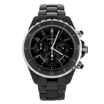 Chanel J12 Chronograph Automatic Watch Ceramic and Stainless Steel 41