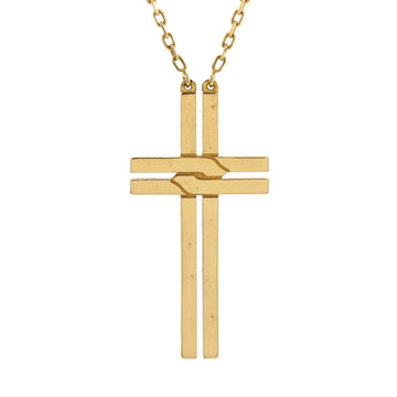 Cartier Cross Pendant Necklace 18K Yellow Gold