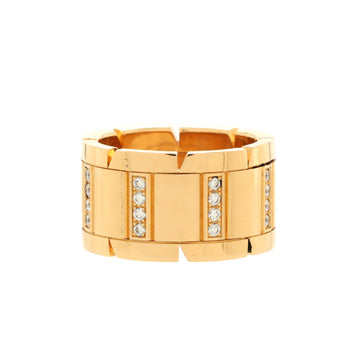 Cartier Tank Francaise Ring 18K Yellow Gold with Diamonds Wide