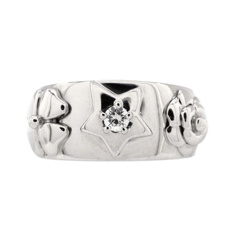 Chanel 3 Symbols Ring 18K White Gold with Diamond