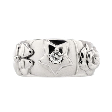 Chanel 3 Symbols Ring 18K White Gold with Diamond