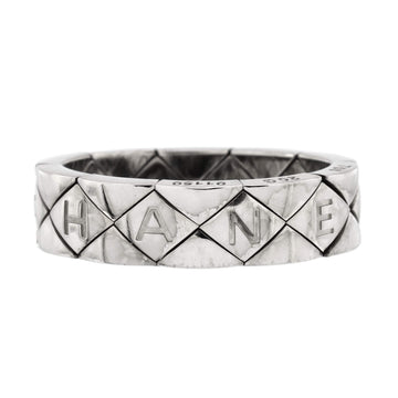 Chanel Matelasse Ring 18K White Gold
