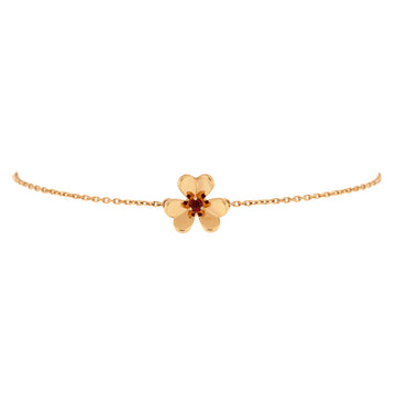 Van Cleef & Arpels Frivole Bracelet 18K Rose Gold with Ruby Mini
