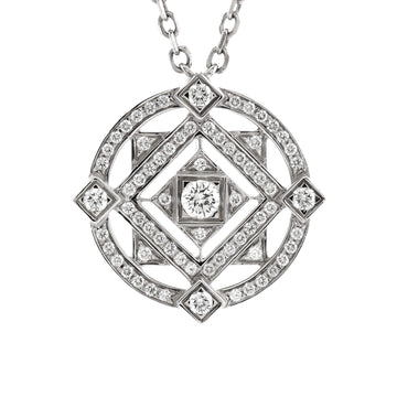 Cartier Mandala Openwork Pendant Necklace 18K White Gold with Diamonds