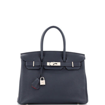 Hermes Birkin Handbag Verso Togo with Palladium Hardware 30