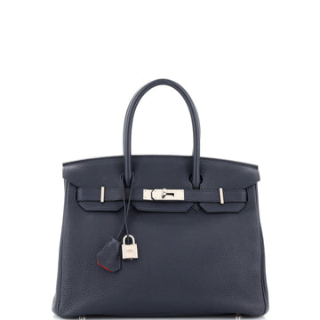 Hermes Birkin Handbag Verso Togo with Palladium Hardware 30