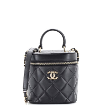 Chanel Trendy CC Top Handle Vanity Case Quilted Lambskin Small