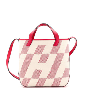 Hermes Cabas H en Biais Tote Canvas with Leather 27