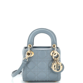 Christian Dior Lady Dior Bag Cannage Quilt Lambskin Micro