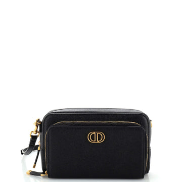 Christian Dior Caro Double Pouch Crossbody Bag Leather