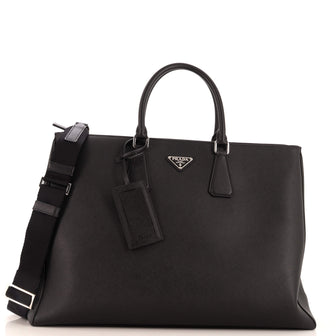 Prada Galleria Double Zip Travel Tote Saffiano Leather Large