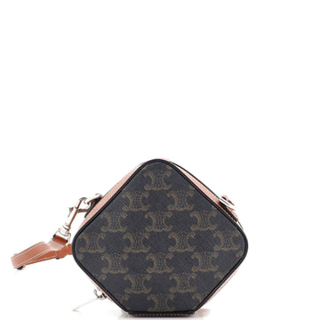 Celine Cube Box Bag Triomphe Coated Canvas