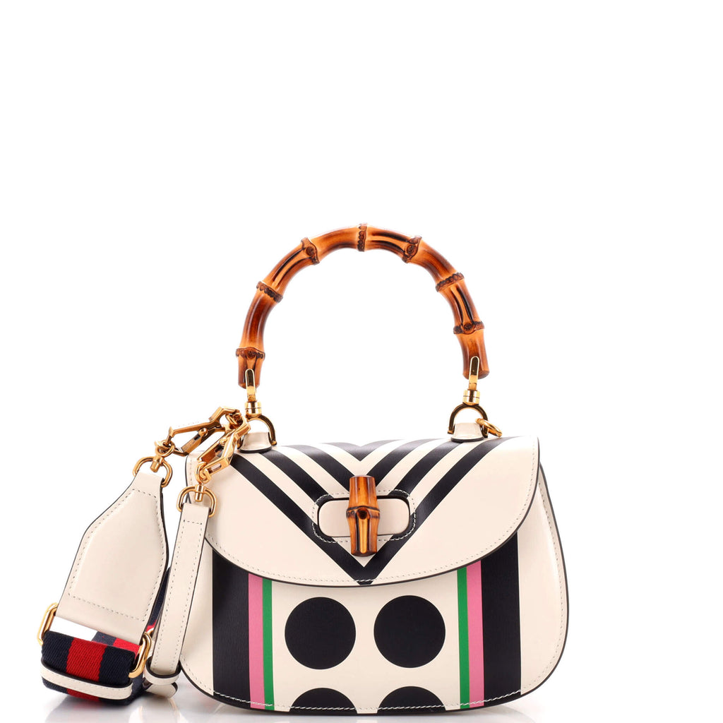 Gucci Bamboo 1947 Top Handle Bag Limited Edition Geometric