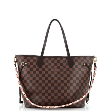 Louis Vuitton Neverfull NM Tote Damier with Braided Detail MM