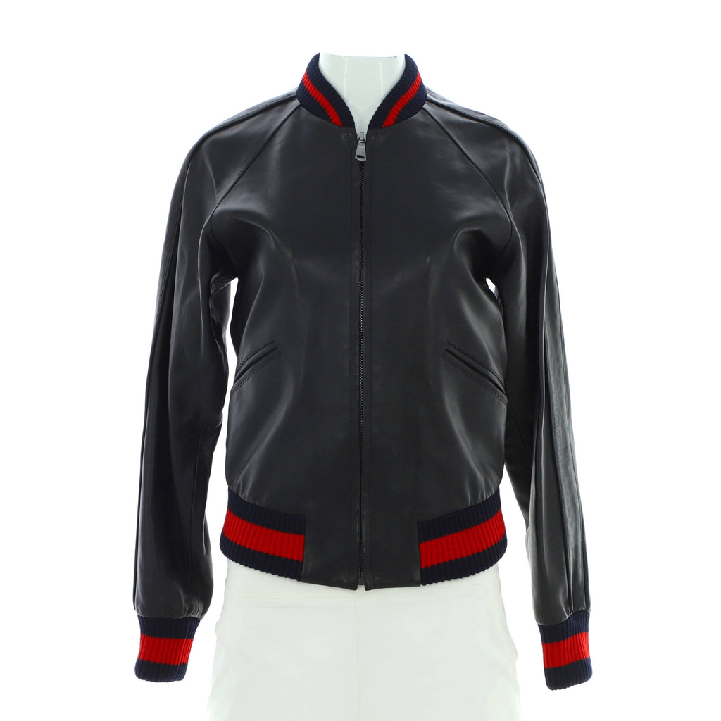 GUCCI イタリア製 黒レザージャケット 265161-