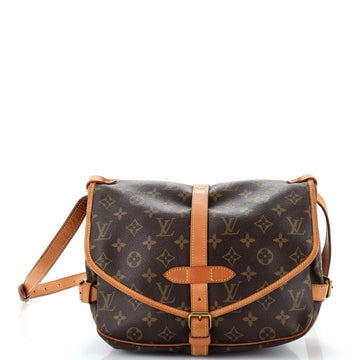 Louis Vuitton Saumur Handbag Monogram Canvas 30