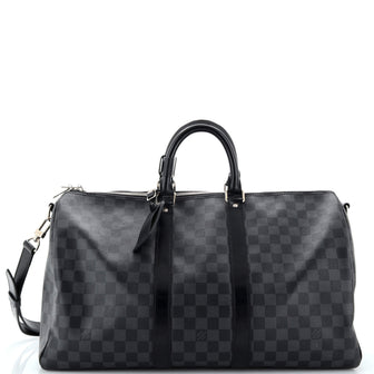 Louis Vuitton Keepall Bandouliere Bag Damier Graphite 45