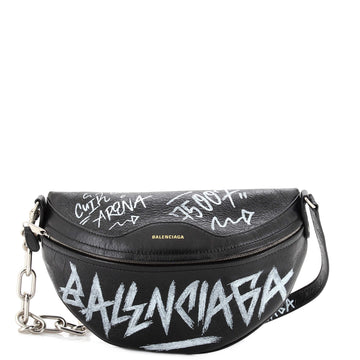 Balenciaga Graffiti Souvenir Belt Bag Leather XS