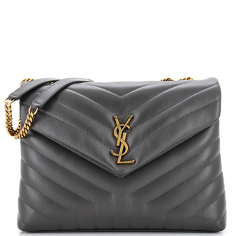 Saint Laurent Loulou Shoulder Bag Matelasse Chevron Leather Medium