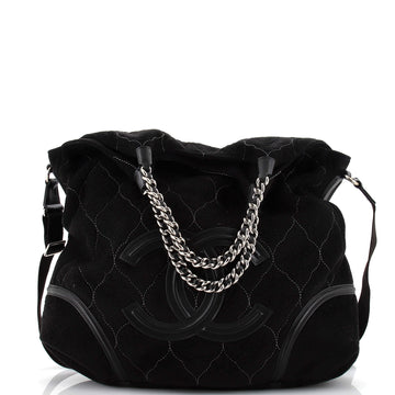Chanel Rodeo Drive Tote Quilted Microsuede XL