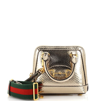 Gucci Horsebit 1955 Top Handle Bag Python Mini