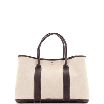 Hermes Garden Party Tote Toile and Leather 36
