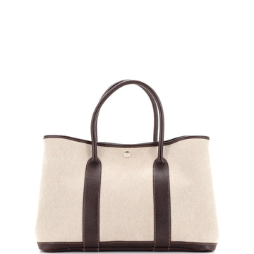Hermes Garden Party Tote Toile and Leather 36