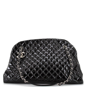 Chanel Just Mademoiselle Bag Quilted Glazed Calfskin Medium