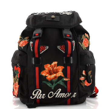 Gucci Techpack Backpack Embroidered Techno Canvas Small