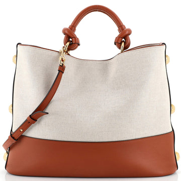 Salvatore Ferragamo Glam Tote Bag Canvas and Leather