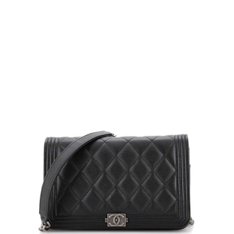 Chanel Boy Wallet on Chain Quilted Caviar