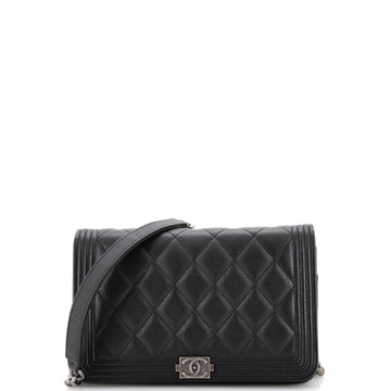 Chanel Boy Wallet on Chain Quilted Caviar