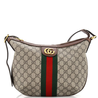 Gucci Ophidia Half Moon Hobo GG Coated Canvas Small