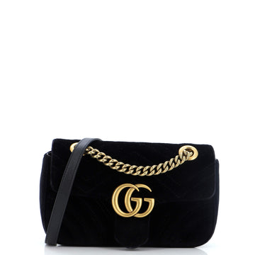 Gucci GG Marmont Flap Bag Matelasse Velvet Mini