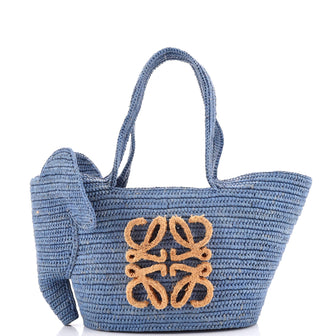 Loewe Elephant Basket Tote Raffia Small