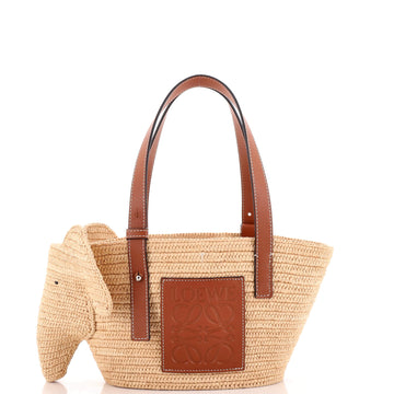 Loewe Elephant Basket Tote Raffia Small