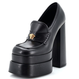 Versace Women's Medusa Aevitas Platform Loafers Leather