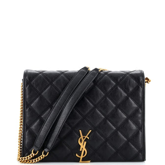 Saint Laurent Becky Shoulder Bag Quilted Leather Small