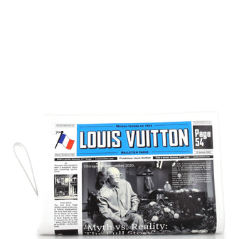 Louis Vuitton Newspaper Pouch Printed Leather