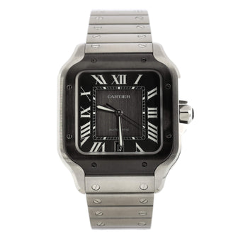Cartier Santos de Cartier Automatic Watch Stainless Steel with ADLC Stainless Steel Bezel 40