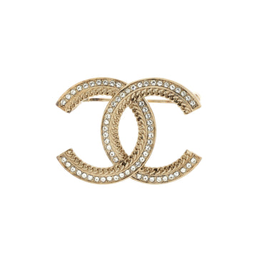 Chanel CC Brooch Metal with Crystals
